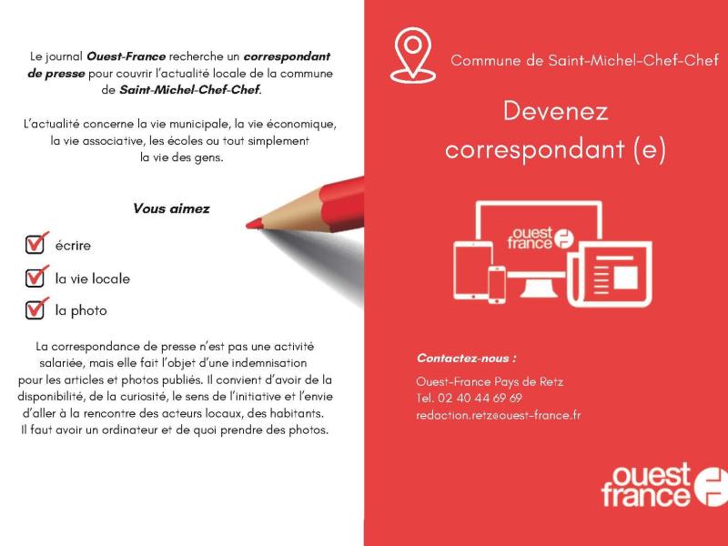 Annonce Ouest France correspondant local