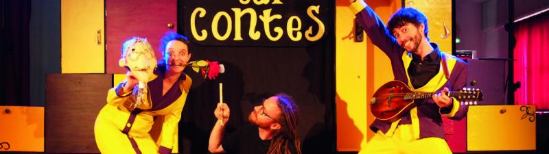 Enquête sur contes, spectacle enfants, par la Cie Les Arêtes du Biftek